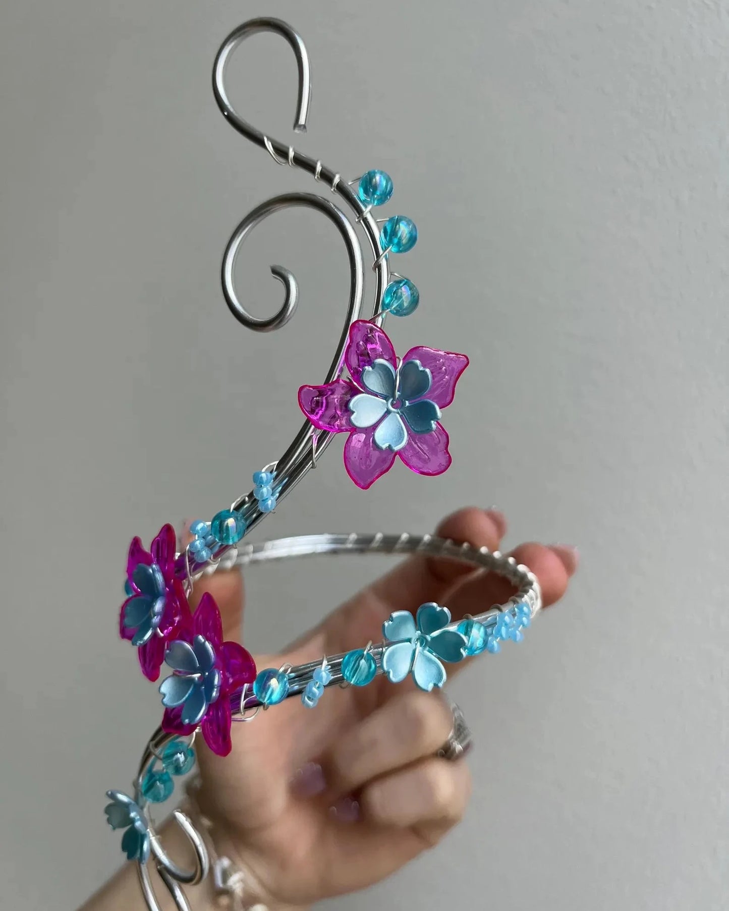 Oberarmreif Silber 'Jessy' – Handgemachter Fairycore Arm Cuff