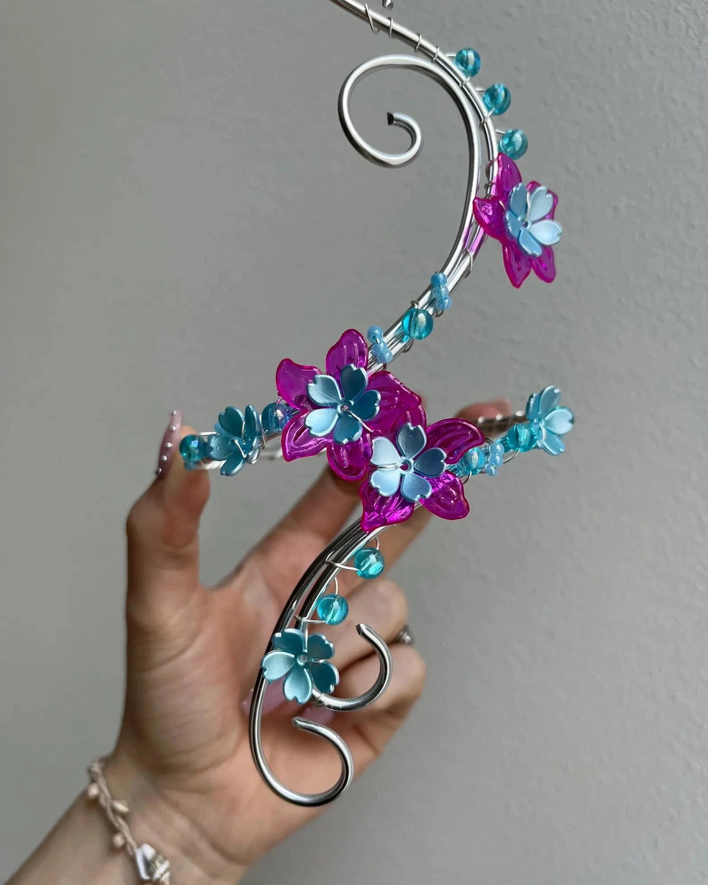 Oberarmreif Silber 'Jessy' – Handgemachter Fairycore Arm Cuff