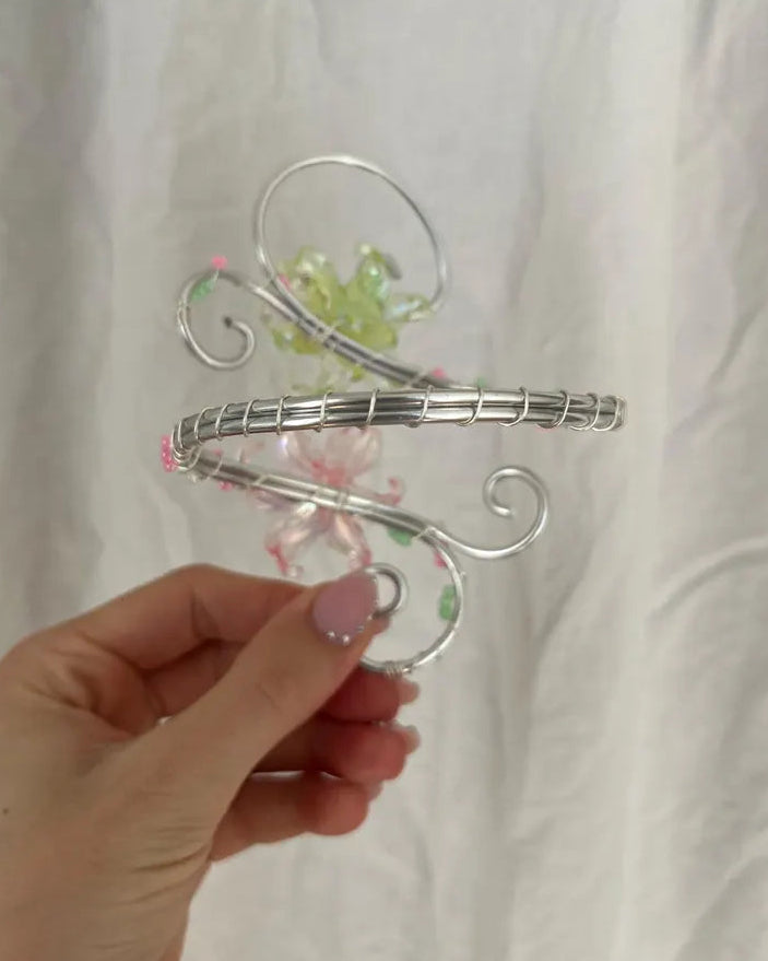 Oberarmreif Silber 'Mavie' – Handgemachter Fairycore Arm Cuff