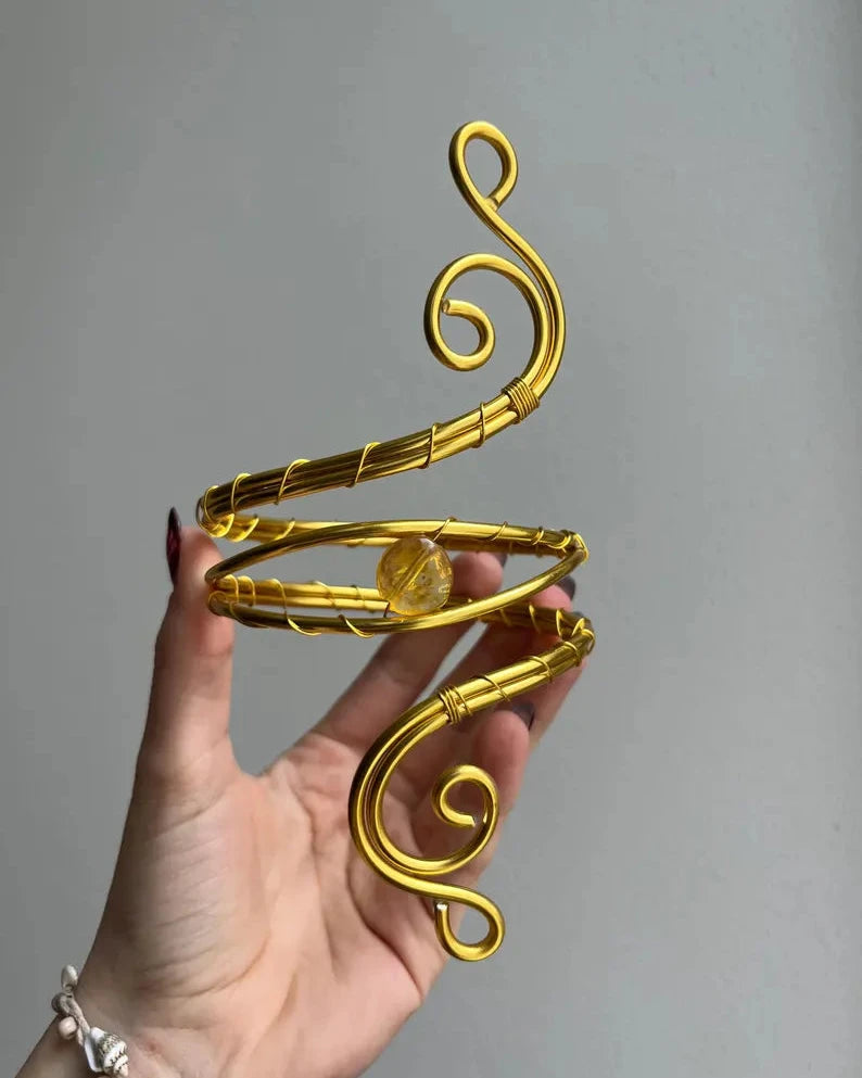 Golden Witchcore Arm Cuff Jewelry