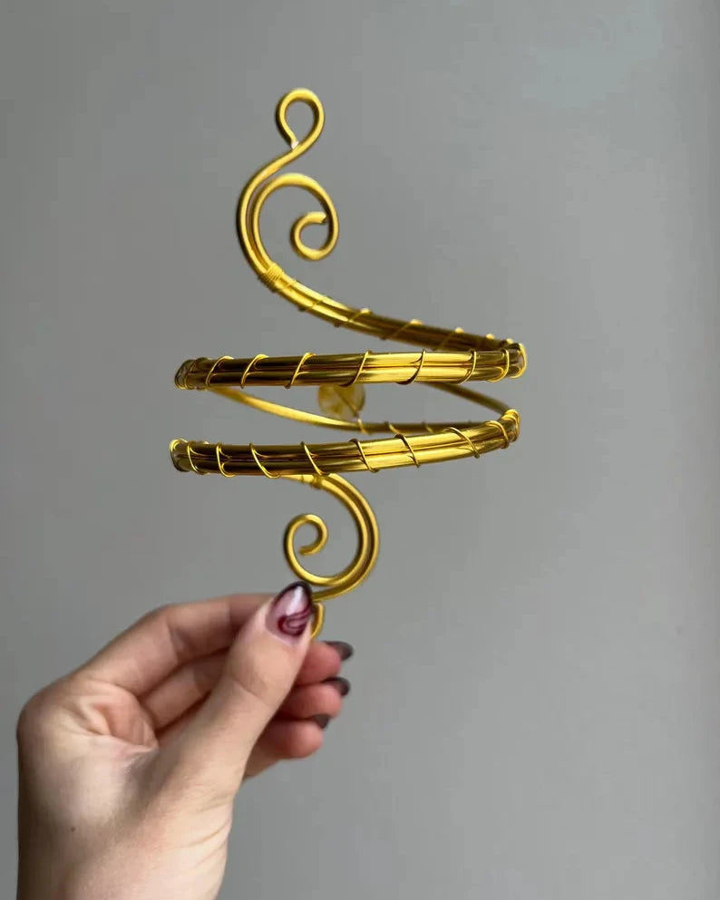 Oberarmreif Gold 'Lola' – Handgemachter Fairycore Arm Cuff Jewelry